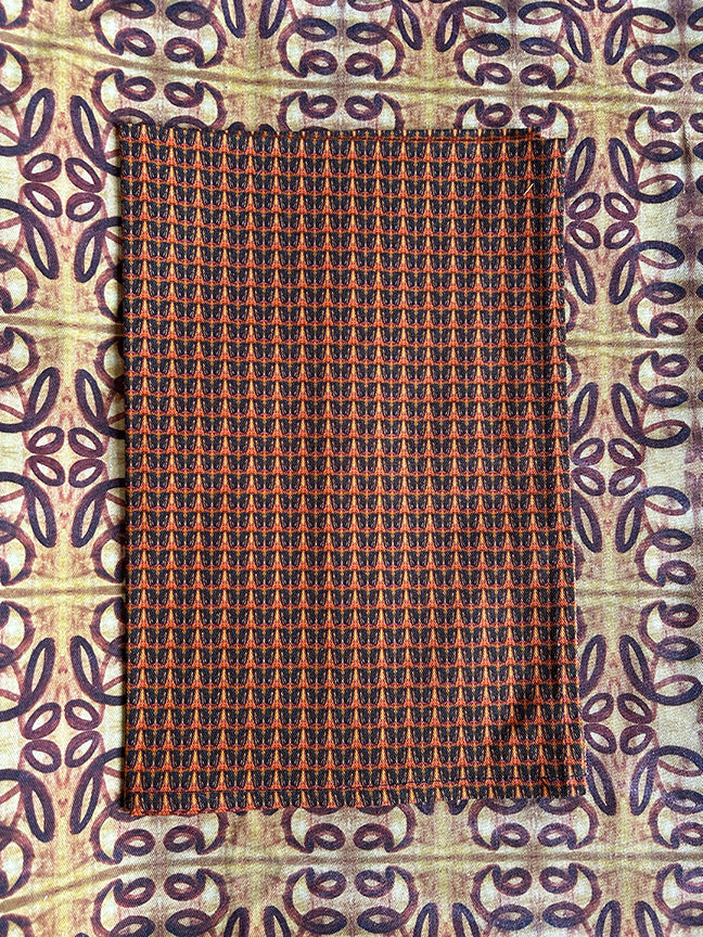 Premium Dancing Asleep tea towel in brown, digitally printed on 100% organically sourced cotton. Eco-friendly packaging and vibrant colours for your kitchen.