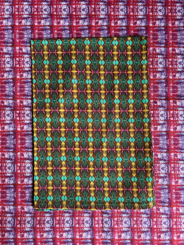 Resting Nature Tea Towel, handmade in the UK from 100% organically sourced cotton. Vibrant green design, sustainable, and of premium quality.