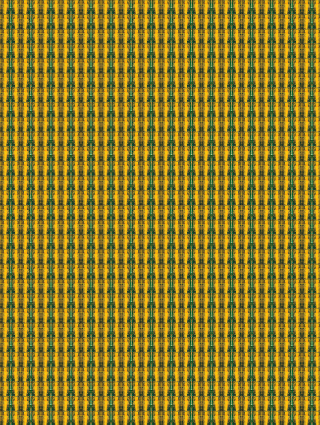 Luxurious Ladder Walking Tea Towel featuring bright green and yellow tones, made in the UK using premium organic