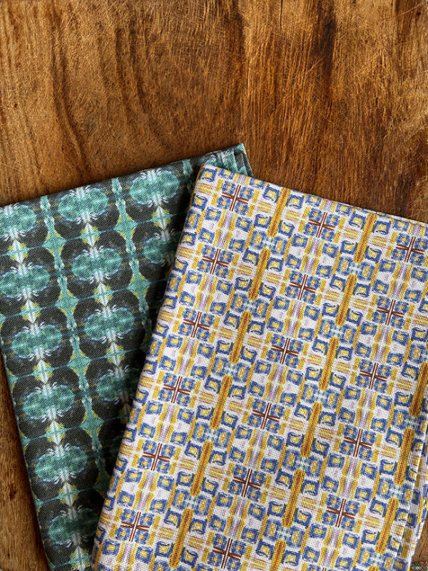 Premium Light Cotton Tea Towels with soft pastel colours, digitally printed on 100% organic cotton, offering a timeless blend of style and functionality.